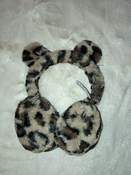 Other - Leopard Print Faux Fur Ear Muffs For Kids